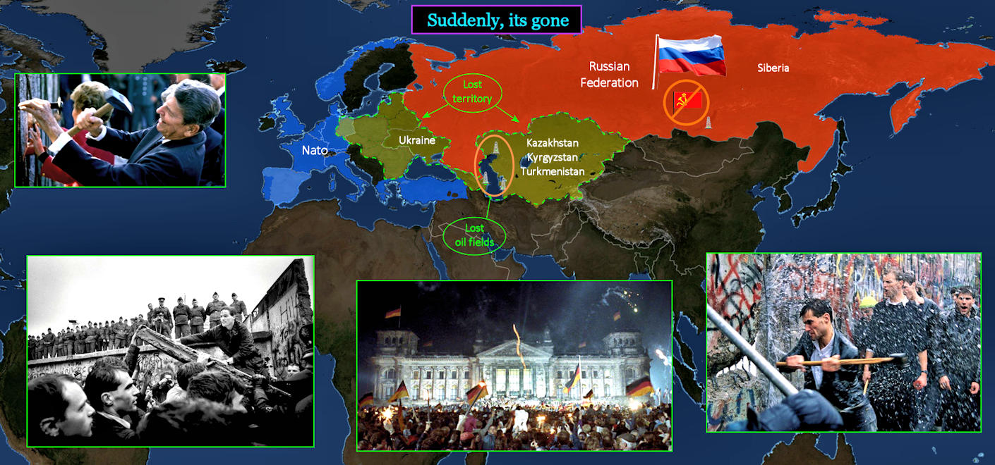 USSR collapse, 1990s map